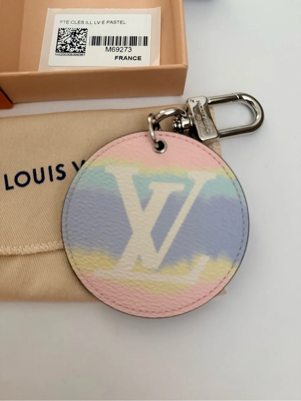 Louis Vuitton Pastel Monogram Escale Round Keychain